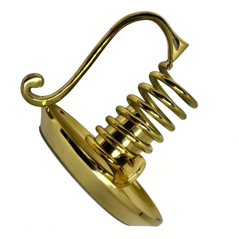 Vintage Spiral Adjustable Gold Plated Brass Candle Stick Holder Mid Century 4” - Picture 9 of 10